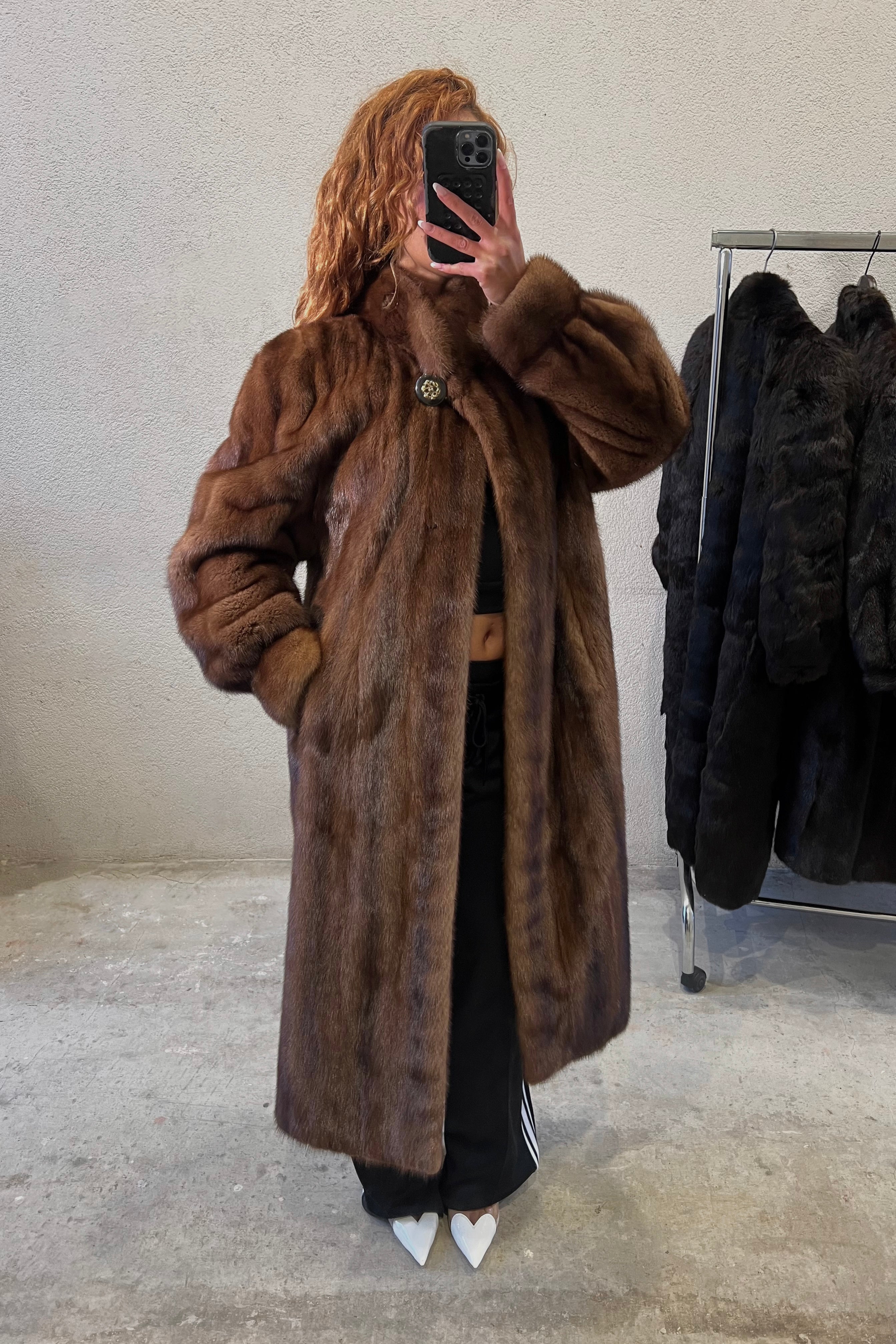 FOURRURE VISON MARRON