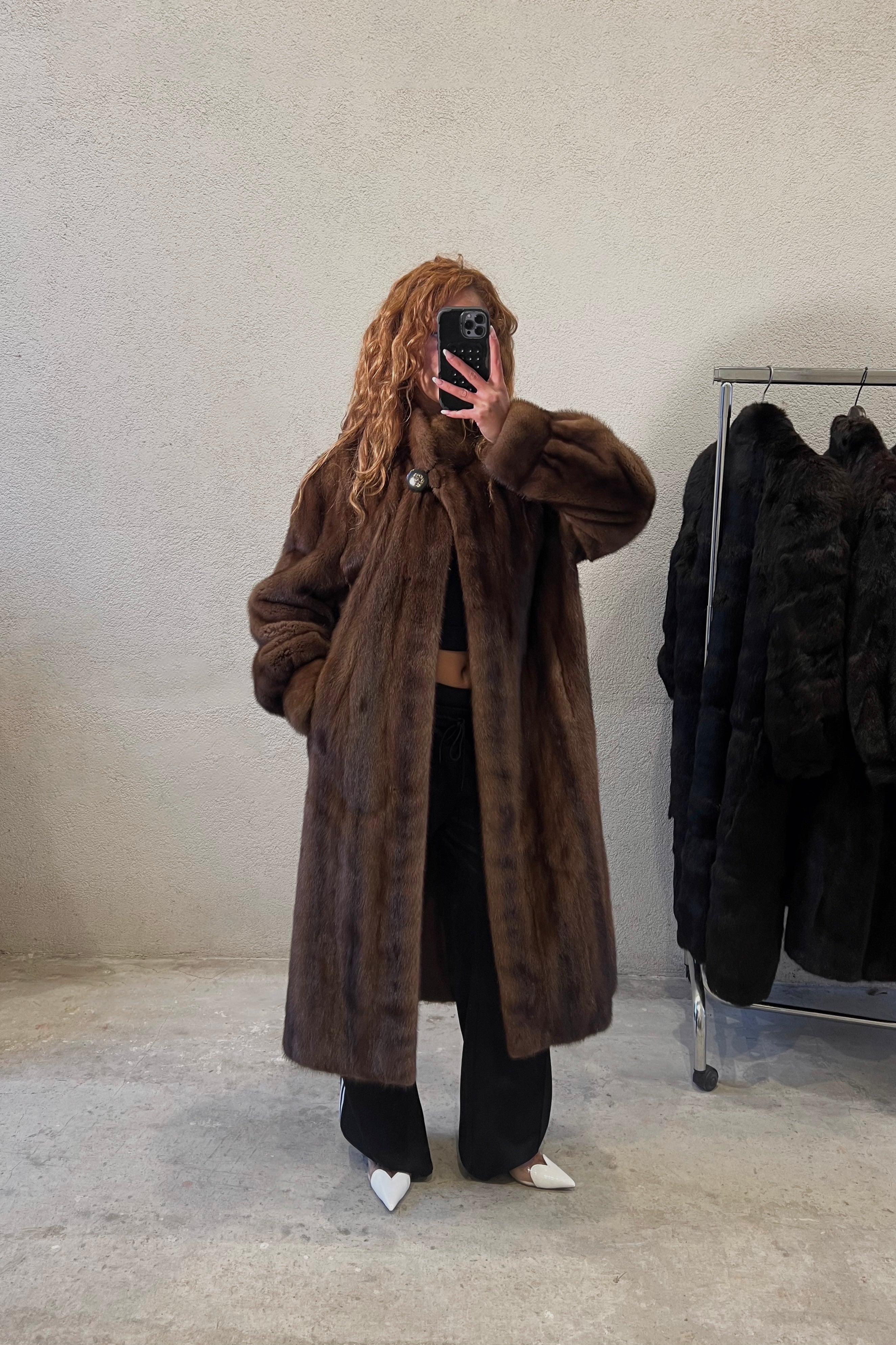 FOURRURE VISON MARRON