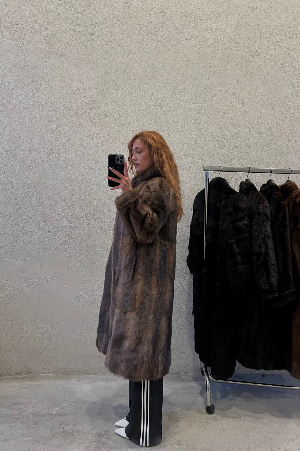 FOURRURE EN VISON MARRON